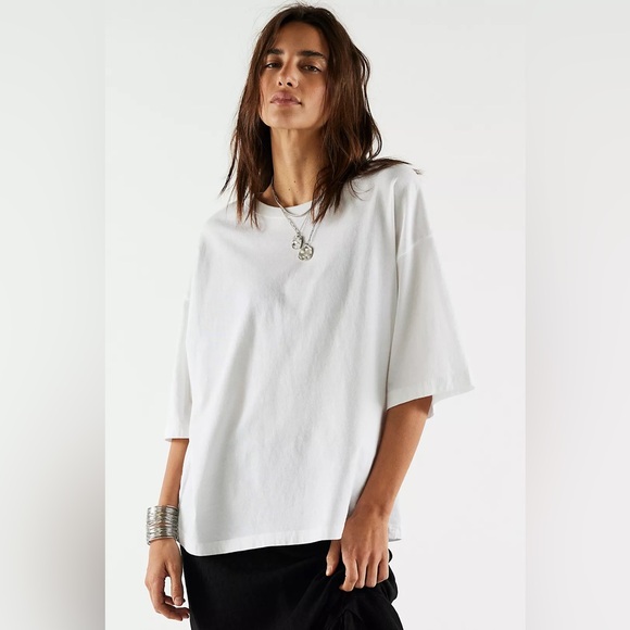 Free People We The Free Perfect Oversized Tee in White - Picture 2 of 7